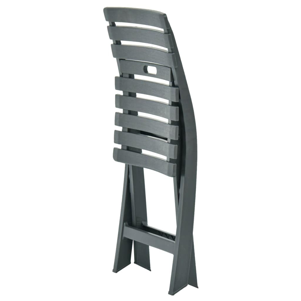 vidaXL Lot de 2 Chaises de Jardin Pliables, Sièges avec Dossier, Meubles de Terrasse Patio Balcon Bistro Extérieur, Plastique Vert