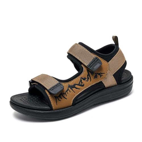 Sandalias de coche para niños de verano. Zapatos cómodos y duraderos para niños de 5 a 13 años. Sandalias versátiles e informales para el uso diario. Diseño firme para el ajuste., marrón, 37 EU