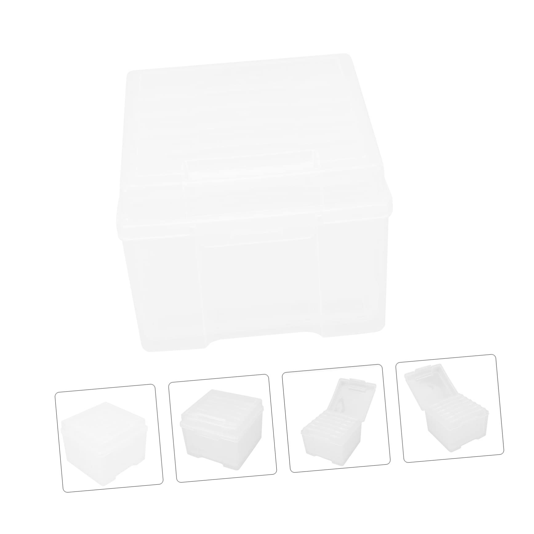 Lurrose Photo Organizers and Storage 5x7 Photo Box Lids for Art Supplies Postcards Certificates Compact Lightweight