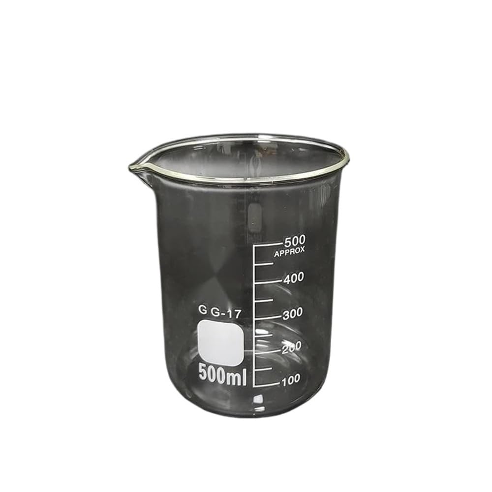 Provetta graduata in vetro, Becher graduato in vetro borosilicato da 500 ml trasparente for uso di laboratorio
