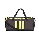 Verstellbarer Schultergurt adidas GN2047 3S DUFFLE M Gym Bag unisex-adult dgh solid grey/black/solar yellow NS
