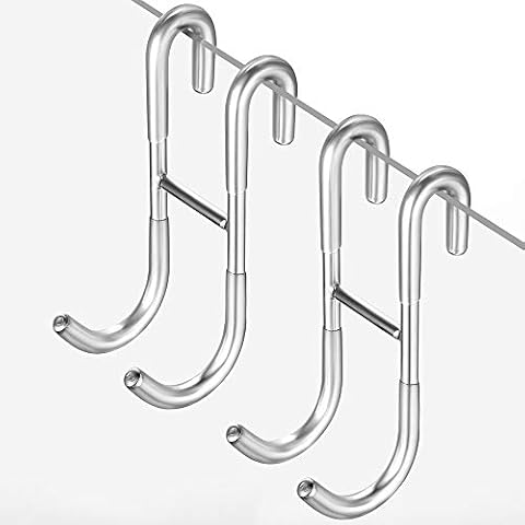 ecooe Bathroom Hook Shower Screen Set of 2 Shower Hooks for Glass Shower Screen with Silicone Cover Towel Holder and Holder for Shower Puller Cover