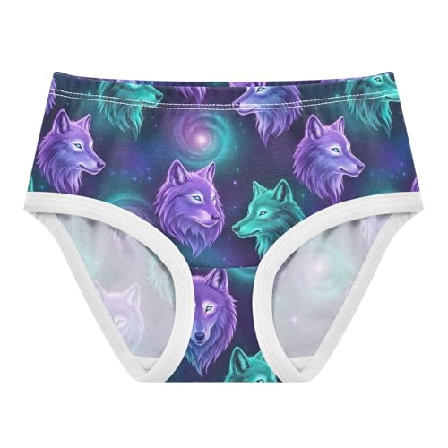 Joisal Durable Toddlers Underwear Floral 2t Cotton Cute Panties Girl Neon Wolves Heads Cool Underpants Briefs