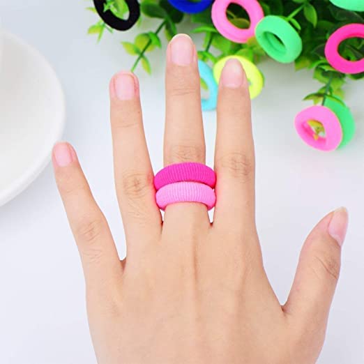 Image of GITGRNTH Soft Cotton Hair Ties for Women - No Damage Elastic Hair Bands - Durable Rubber Band for Women - Ideal Ponytail Holders - Comfortable Hair Accessories - Gentle on All Hair Types - Perfect for Thick and Thin Hair - Scrunches for Women - Kids Hair Rubber Band