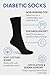 DR Sol 6 pair 90% Cotton Blend Diabetic Socks Men's Women's The Choice of health Professionals (Men's 10-13)