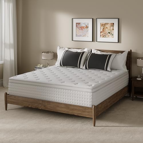 Image of 10 inch Queen Size Mattress in a Box, Memory Foam with Pocket Springs Coils Hybrid Mattress for Support, Pressure Relief, Medium Firm, 120 Night Trial