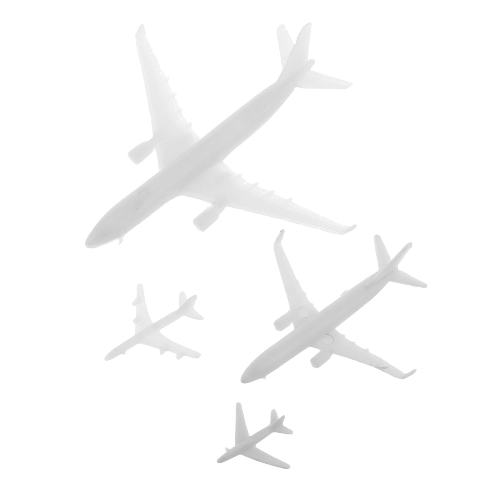 4pcs Miniature Airplane Model for Sand Table Micro Landscaping Realistic Plastic Aircraft for Model Collections and Planning Displays