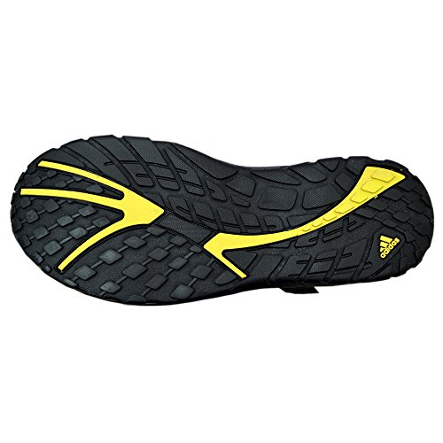 Image of Adidas Men's Alsek Black and Yellow Athletic & Outdoor Sandals - 7 UK