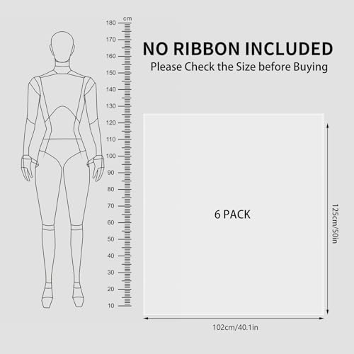 6PCS Large Cellophane Bags 40x49 Inch Clear Cellophane Gift Bags Cellophane Wrap For Gift Baskets