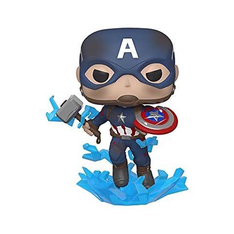 Funko Pop! Marvel: Endgame - Captain America con BrokenShield & Mjolnir Capt A con BrokenShield&Mjolnir Collectible Toy Cover