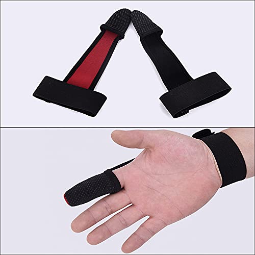 Kalsfisuia 4 Pcs Fishing Glove - Single Finger Elastic Band Anti Slip Protector Glove for Outdoor Use, Multicolour - Image 3