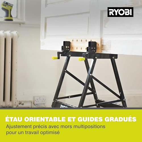 Établi pliable Ryobi RWB02 avec structure métal et hauteur réglable - 6
