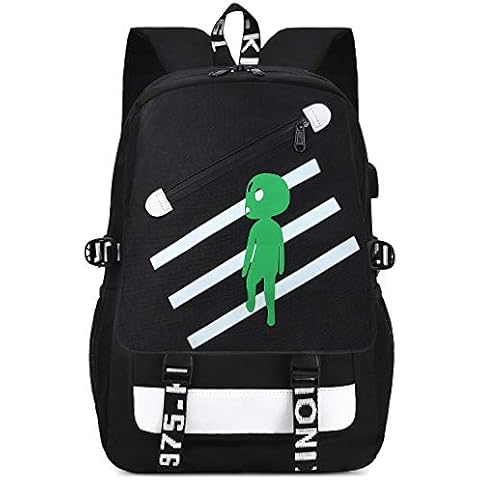 Junlion Anime Laptop Backpack for Boys, Alien School Bags Bookbags for Teen Boys Cover