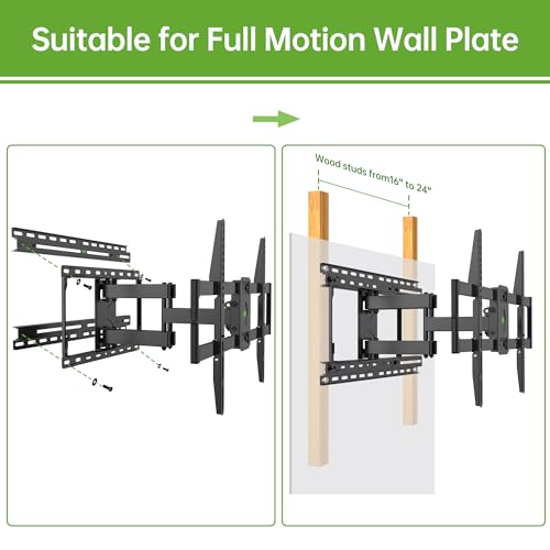 USX MOUNT TV Mount Extension Bracket for Televison Wall Plate, Fitting 16-24 inch Wood Stud and Easy for TV Centering, Max Loading Capacity 154LBS, XAS702
