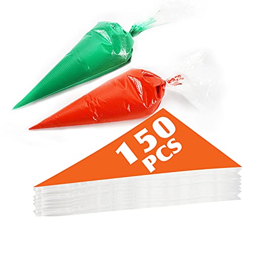 XSEINO 150PCS Disposable Piping Bags - 12 Inch Heavy Duty Anti Burst Pastry Bags With Bump Non-slip Design For Cream Icing Frosting Cookie Cake Decorating Supplies(Thickened)