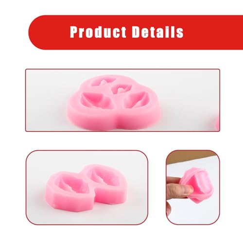 Bojueshaw 2pcs 3D Fondant Candy Silicone Mold,Kiss Lips Shape Baking Molds for DIY Wax Melt Moulds Party Wedding Cake Decoration