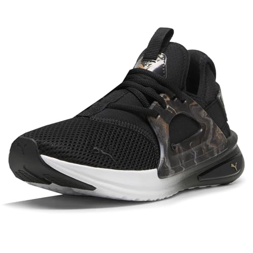 PUMA Womens Softride Enzo Evo Geode Glow Running Sneakers Shoes - Black - Size 7.5 M2