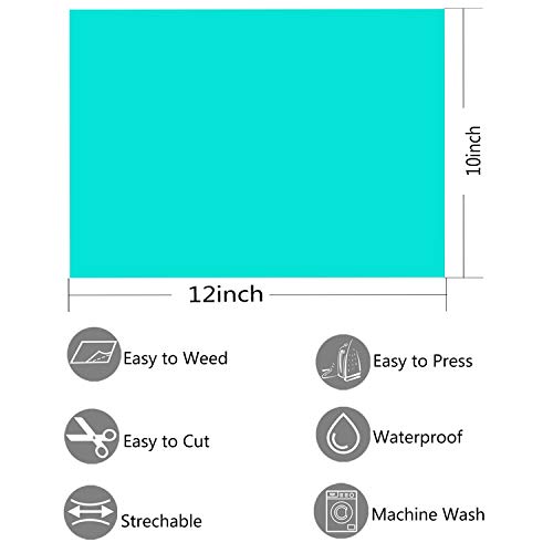 CAREGY Heat Transfer Vinyl for T-Shirts 12in.x10in. 36 Sheets-Iron On Vinyl HTV Bundle