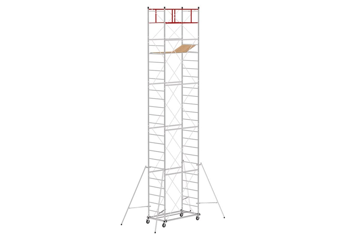 Escalera de trabajo de altura 8,50 m en acero serie M4 LUX 150 - fabricada en Italia | SCEDIL