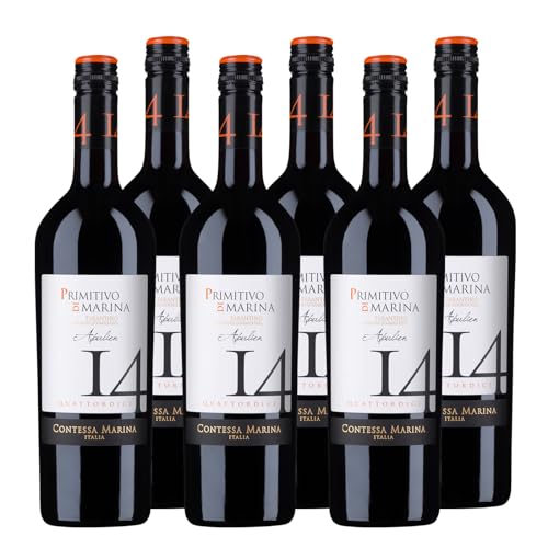Primitivo di Marina IGT '14' Contessa Marina Rotwein Apulien halbtrocken (6 x 0.75l)
