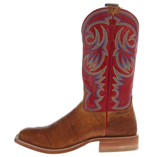 Hyer Mens Sawyer Shrunken Shoulder 13 In Red Vintage Goat Top Cowboy Boot
