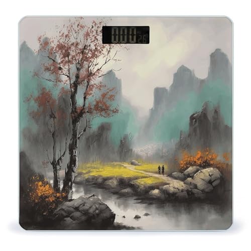 Báscula digital para baño con vidrio templado 26x26 cm miniatura 1