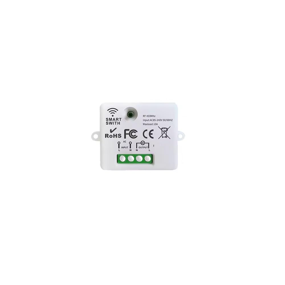 Lot de boutons sans fil - Interrupteur mural sans fil avec récepteur - Portée de 30 m - Sans fil - 3 canaux/1 à 3 boutons