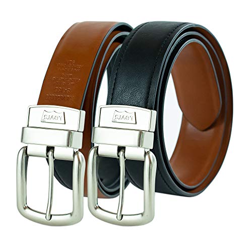 Image of Levi's Leather Men's Levis 40Mm Reversible Belt With Brushed Silver Buckle