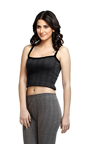 Image of Women's Cotton Thermal Spaghetti Top | Sleeveless Quilted Camisole Thermal