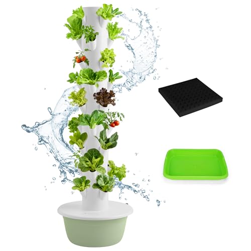 Vertical Hydroponic Growing System – Indoor & Outdoor Herb Garden Tower, 36 Plant Pods with Timer, Smart Automated Hydroponic System for Vegetables, Herbs, and Fruits