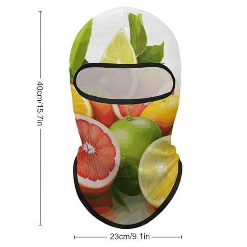Balaclava para hombre y mujer, máscara para esquiar con diseño de frutas cítricas, cubreboca completo para ciclismo miniatura 2