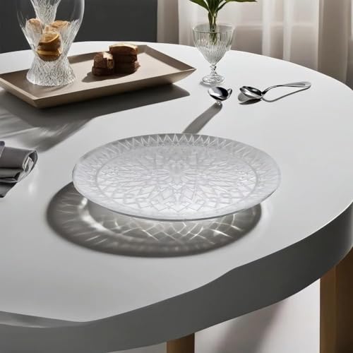 Maryland MPI03930 Clear Round Cake Platter - 13 Inch | 1 Plastic Serving Platter And Tray thumb #4