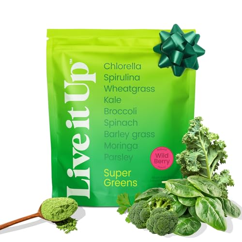 Best Greens Powders for Women Over 50: Your Complete Guide to Energy, Bone Health, and Vitality 4 Live It Up Super Greens Powder | All-Natural Plant-Based Superfood Blend w Probiotics, Digestive Enzymes | Supports Gut Health, Immunity, Energy, & Daily Wellness | No Added Sugar - Berry, 30 Servings