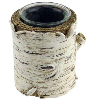 Country Axentz Birch Log Tealight Votive Candle Holder, Rustic Collectible Lodge Decor, 3.5" #TOP21