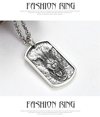 Collier domineur argent 925 pendentif double face rétro - 5