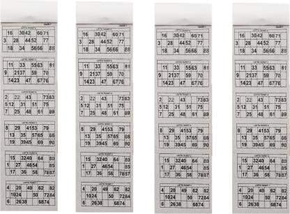 Image of Play Time Tambola Tickets - 600 Different Perforated Lotto & Housie Tickets with Number Checking Chart | Family Party Game Ticket Set by Veena Enterprises