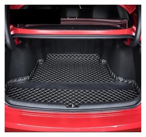 Tapis de coffre en cuir pour Hyundai Sonata 2020-2021 DN8 avec doublure beige et noire