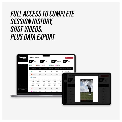 Rapsodo - MLM2PRO Golf Launch Monitor, Simulators for Home & Training, Mobile Launch Monitor for Golf Swing Analysis, Measures Spin Rate & Axis, Tracker & Swing Analyzer, Indoor Outdoor Use