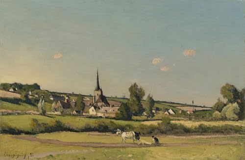 Vue de Saint Privé Henri Harpignies Impression pour Décoration Bureau Moderne