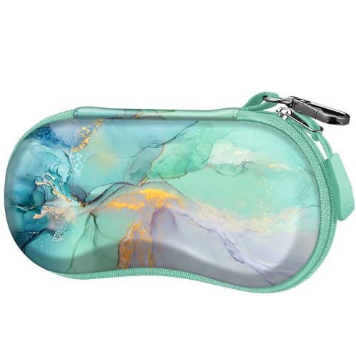 Image of FINTIE Sunglasses Case, Hard EVA Shell Shockproof Sport Glasses Case with Metal Carabiner Travel Zipper Eyeglasses Holder