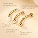 AROWRO Eyebrow Piercing Jewelry G23 Titanium Rook Piercing Jewelry Gold Vertical Labret Lip Jewelry Curved Barbell 16G Opal Eyebrow Rings 8mm