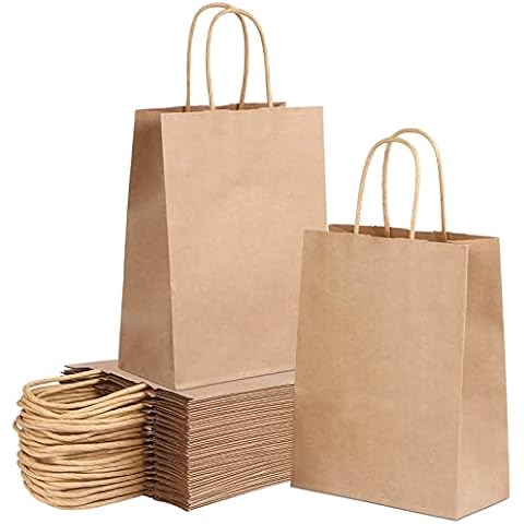UNIDEAL 60X Bolsa de Papel Kraft con Asas Cover
