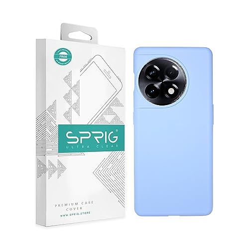 Image of SPRIG Cases Compatible with OnePlus 11R 5G Liquid Silicone Cover Premium Back Cover Case Drop Tested Shock Proof for Boys and Girls with Camera Protection (Blue)