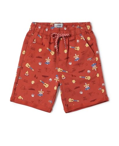 Image of Jockey CB03 Boys Super Combed Cotton French Terry Printed Shorts with Turn Up Hem Styling (Colors & Prints May Vary)