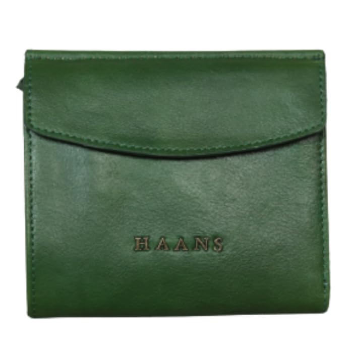 h haans - the leather store Allison Wallet Green | Genuine Leather | Stylish & Durable | Everyday Use-picture-12