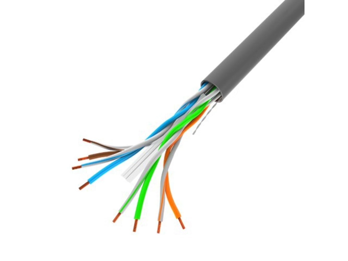 Lanberg Kabel instalacyjny CAT.6 UTP 100 m CU CPR+Fluke szary