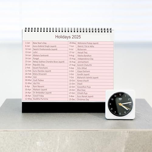 Accuprints Desk Calendar 2025-Size 5.8 x 8.2 inch Standing Desk Calendar, Office Calendar, Flip Desktop Calendar (Image - 2)
