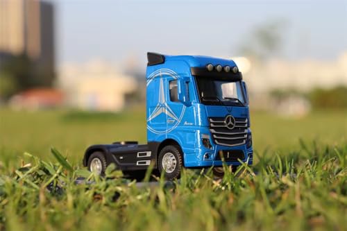 Image of 1 /50 Diecast Truck Toy Car Model Removable Transport Container Lorry Vehicle with Light Pull Back Toy Boys (Blue)