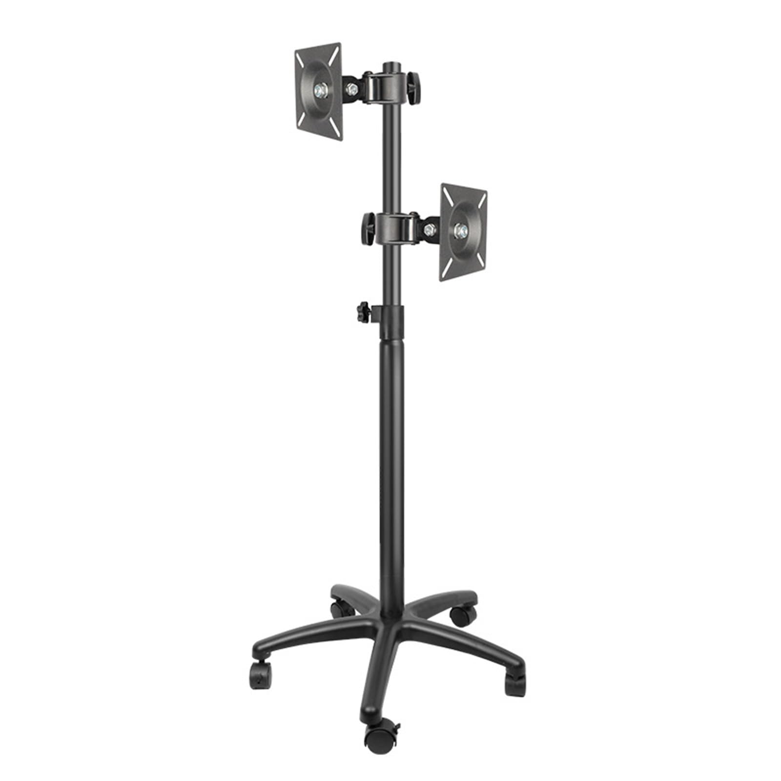 OLSKFUH Universal Tv Stand Mobile Tv Cart On Wheels For 12-27 Inch Screen, Height Adjustable Floor Tv Stand Holds Up To 8Kg/17.6Lbs, Max 100X100Mm,