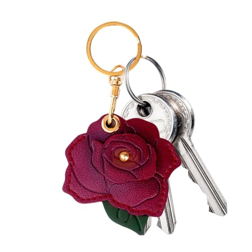 Breloque de sac à fleurs | Rose tendance en cuir synthétique, pendentifs floraux pour sac à dos, pour enfants, adultes, cartable, portefeuille, téléphone,...